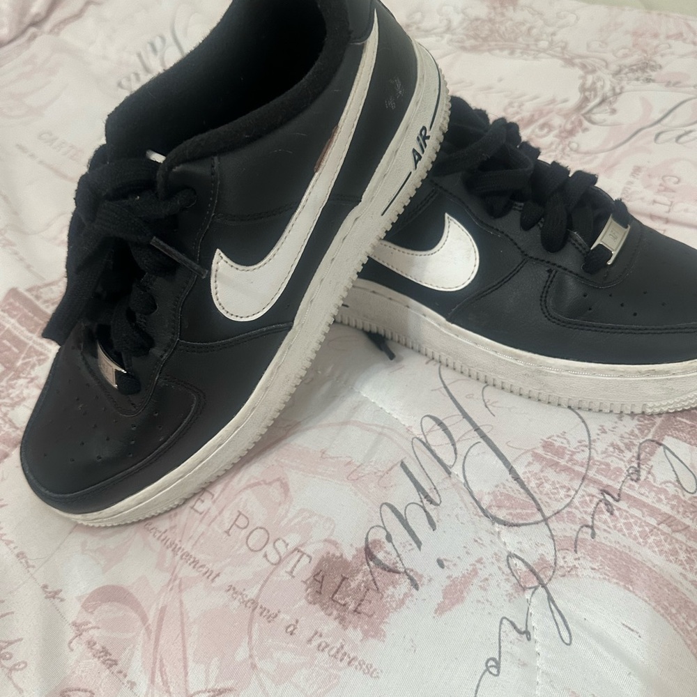 Nike Kids Black Sneakers with White Accents